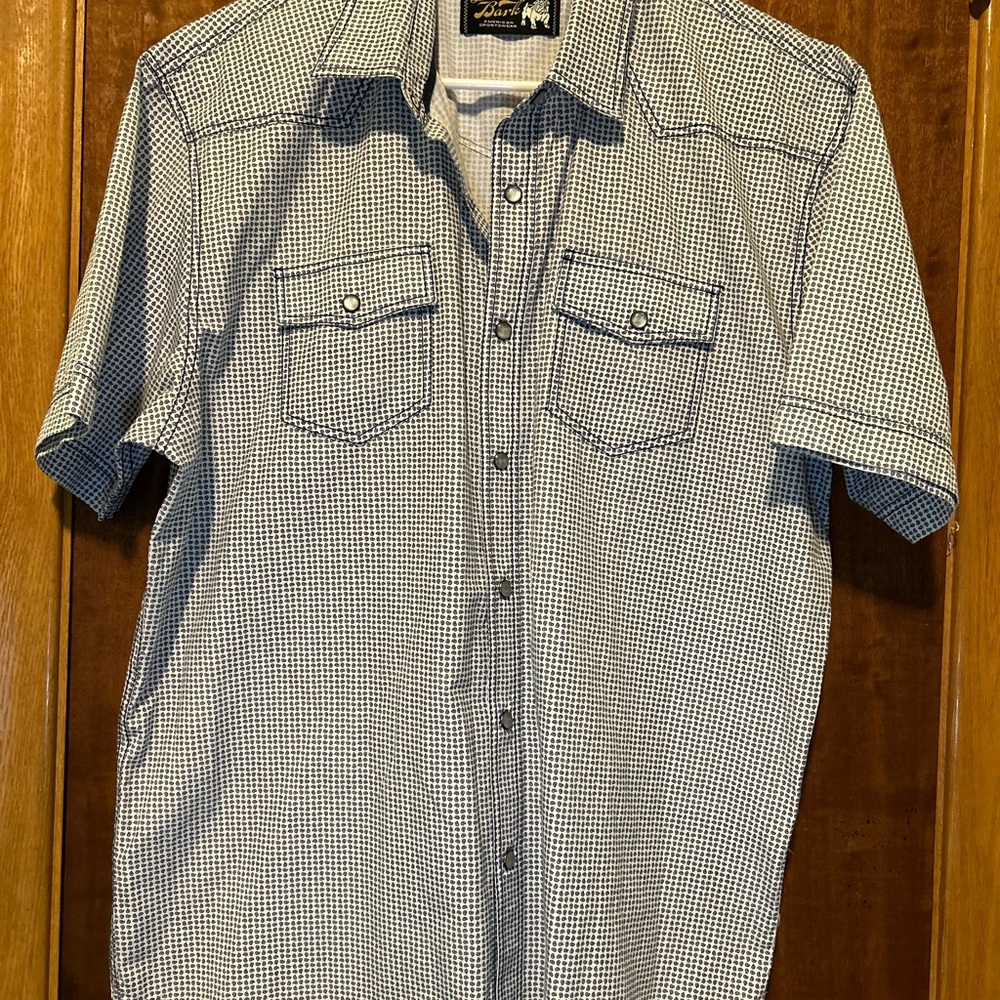Duke’s Bark American Sportwear Short Sleeve Pearl Button Snap Shirt - Picture 4 of 8